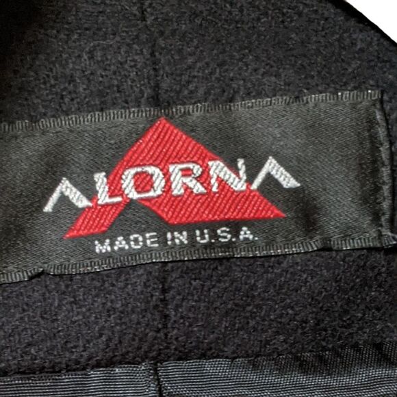 Alorna vintage black wool cape cloak arm slits and embroidered scarf OSFM - Picture 3 of 11